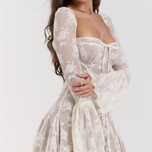 Analissa Long Sleeve Lace Minidress - Picture 2 of 6